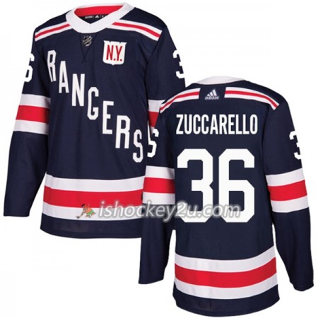 Mænd NHL New York Rangers Trøje Mats Zuccarello 36 Adidas 2017-2018 mørkeblå 2018 Winter Classic Authentic